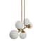 Hello Honey® Robert Stevenson Lighting Lorne 34" Brushed Gold 5-Light Metal and Frosted Glass Chandelier